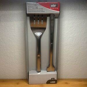 Weber 2-Piece Basic Tool Set 6305: Spatula & locking Tongs for Grill NEW